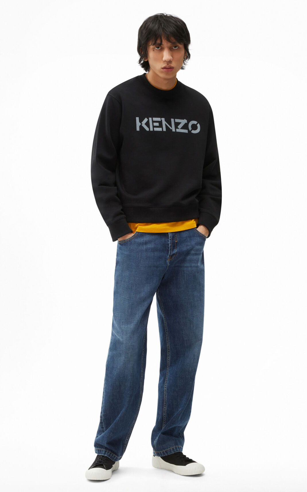 Kenzo Logo Dukserice Muške - Crne - Hrvatska TSLJVM120